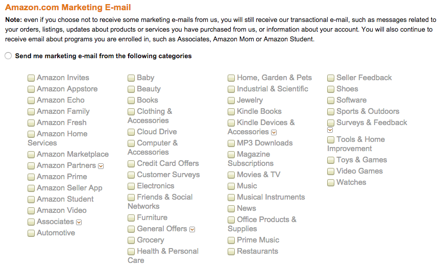 amazon-marketing-email-categories