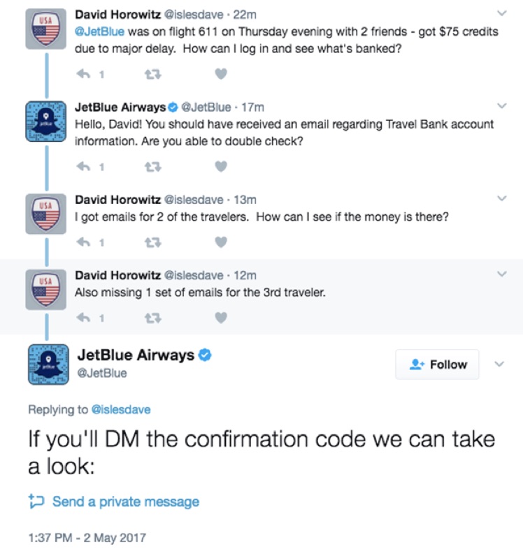 jetblue twitter customer service